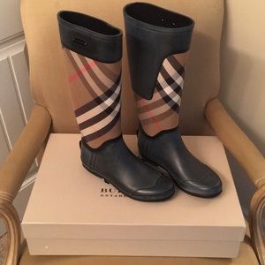 Burberry rain boots